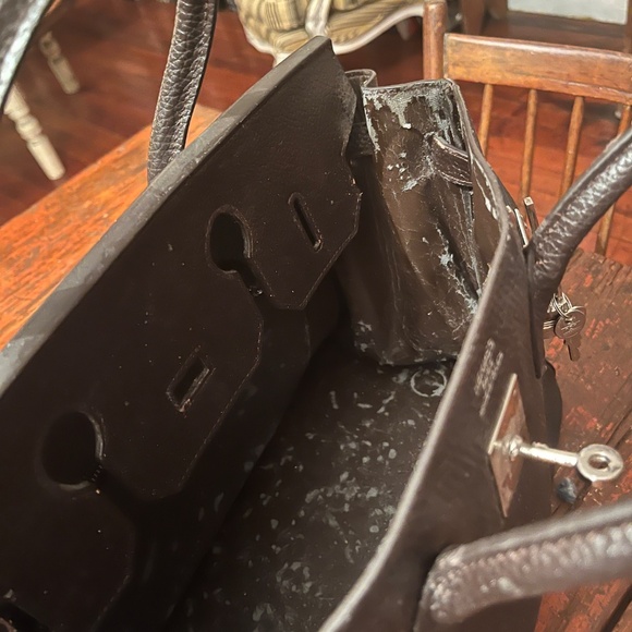 Older Birkin rep brown Togo 35 palladium with issues - Picture 9 of 9